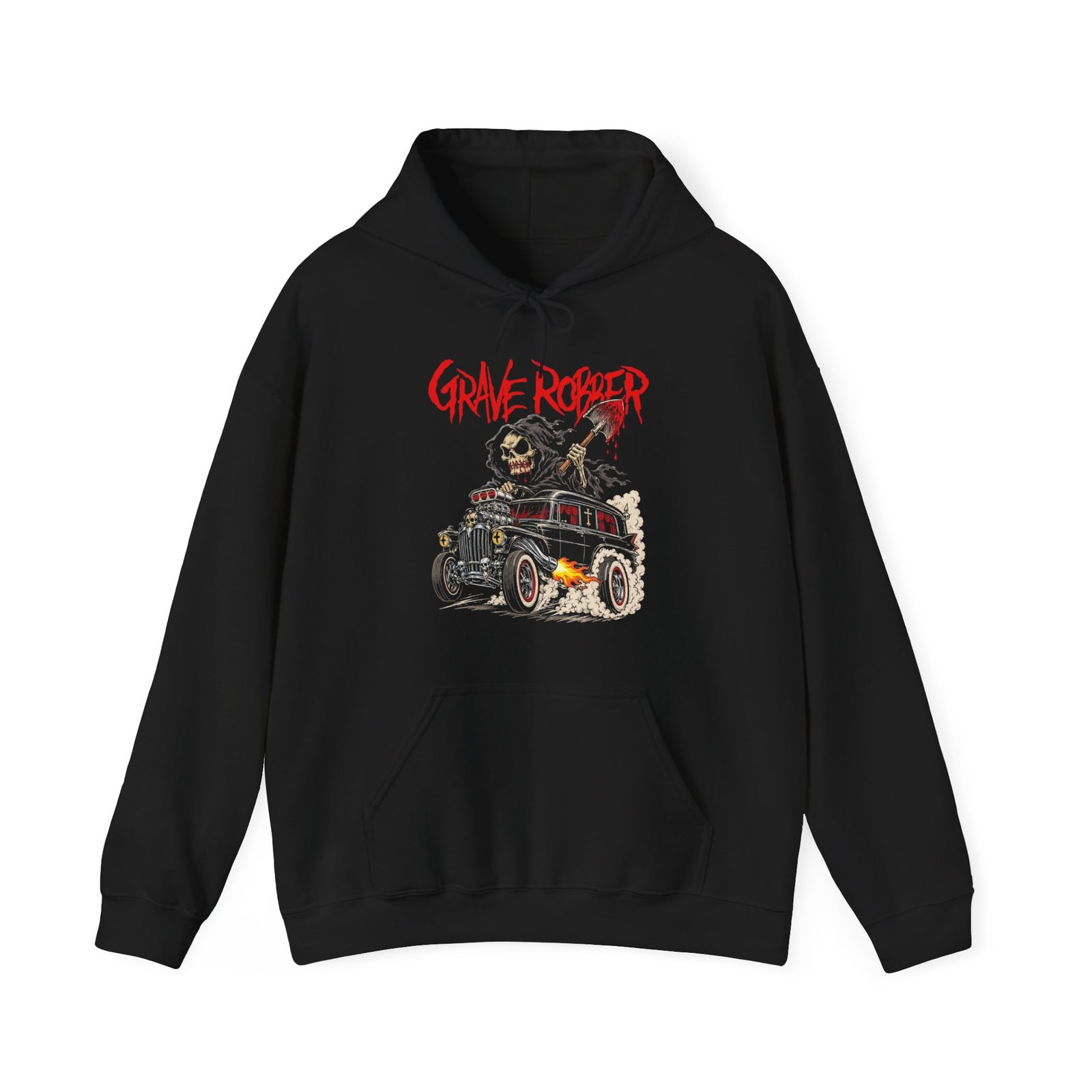 Grave Robber - Hearse Rod 2026 Pullover Hooded Sweatshirt