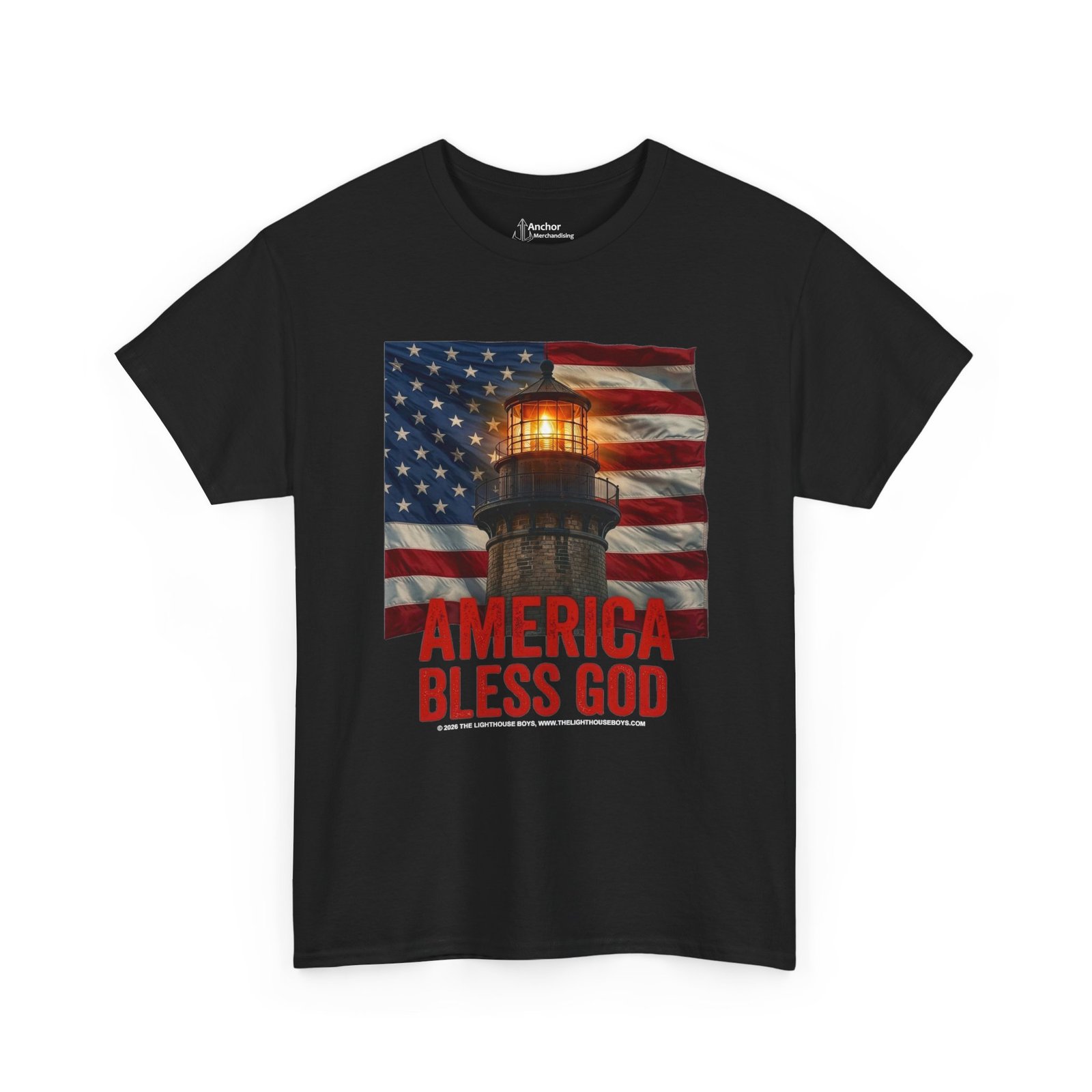 The Lighthouse Boys - America Bless God Short Sleeve T-shirt