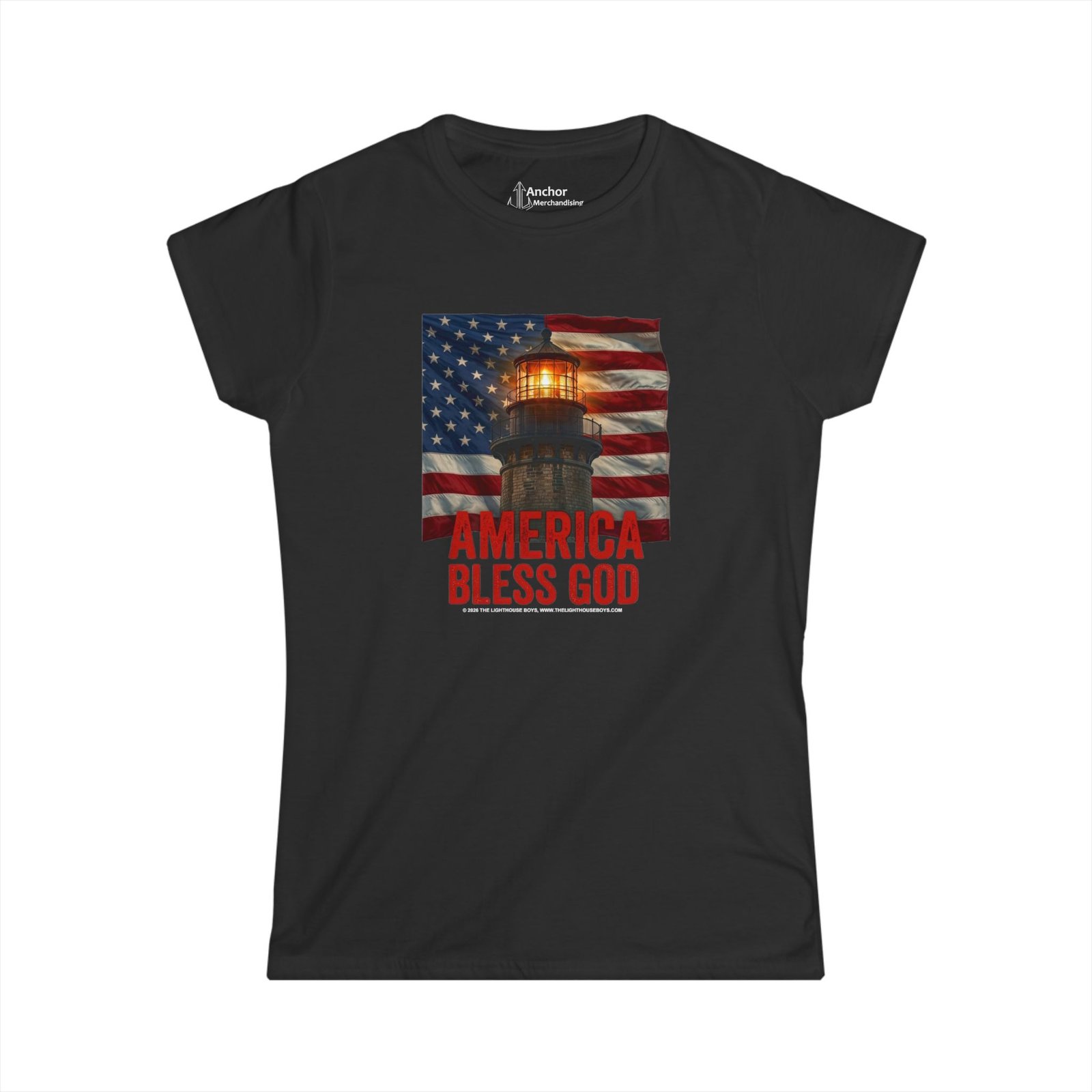 The Lighthouse Boys - America Bless God Women's Short Sleeve T-shirt