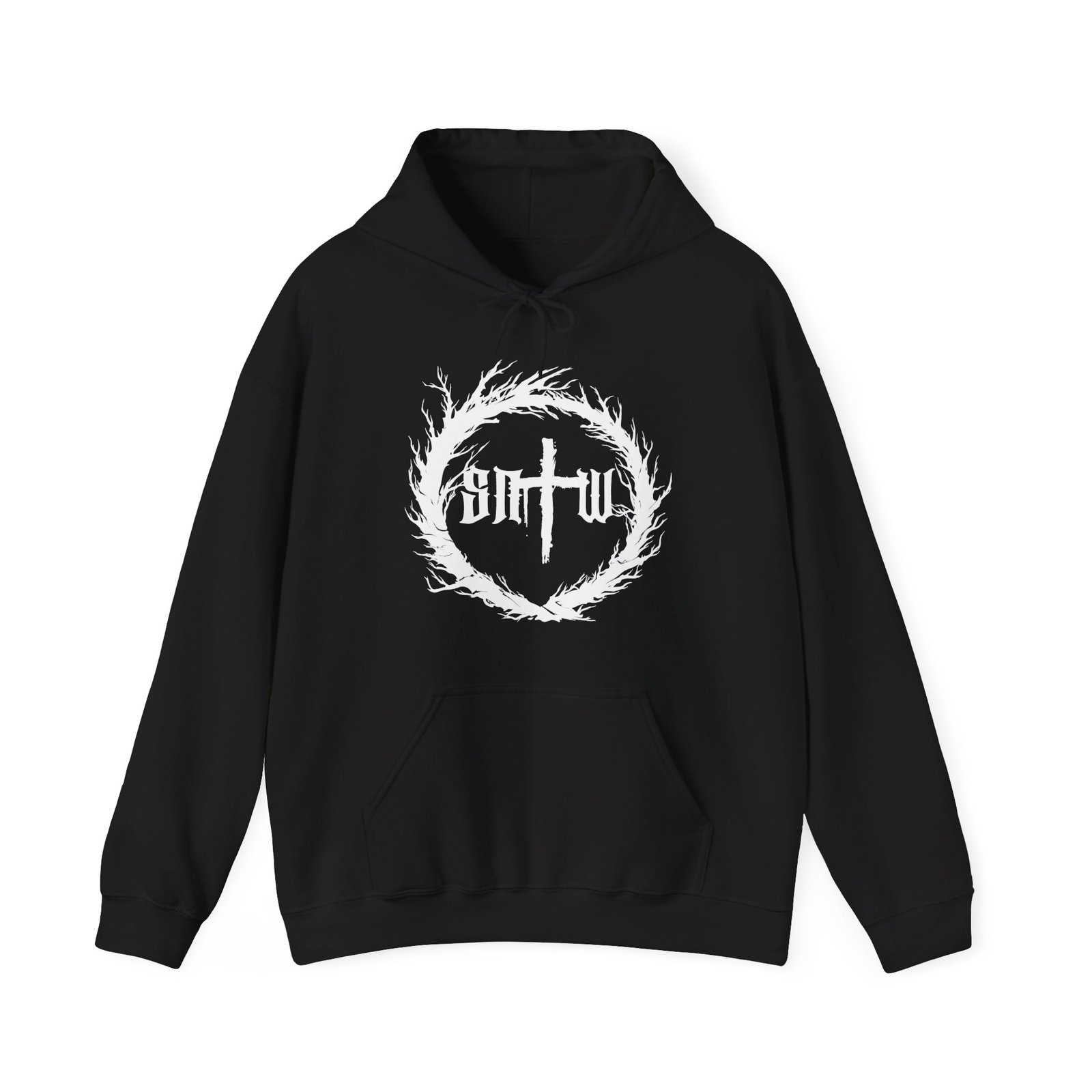 Suffer Not The Witch Initial Logo Pullover Hooded Sweatshirt (2-Sided)