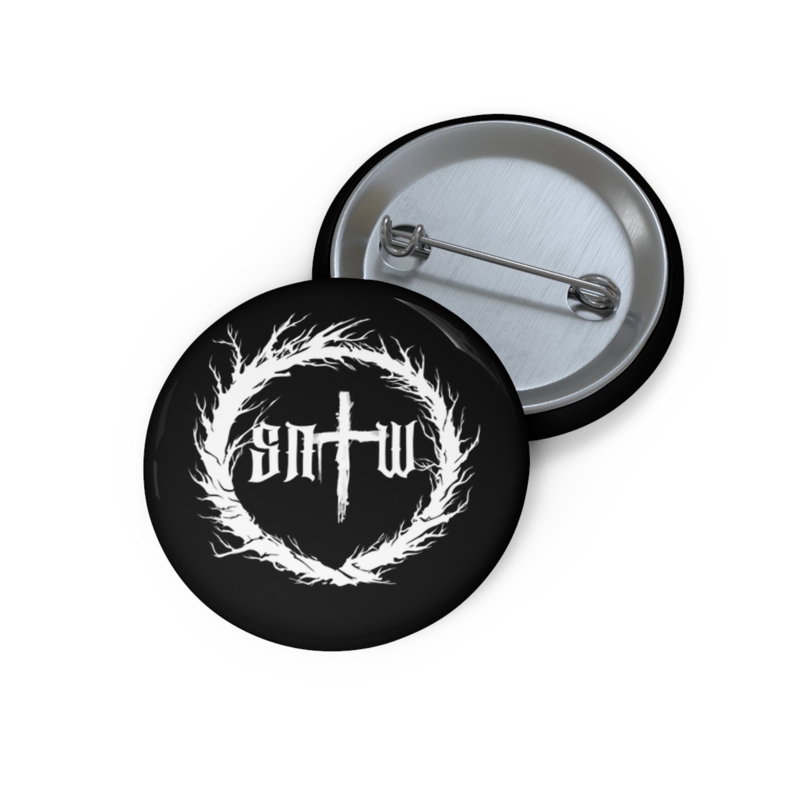 Suffer Not The Witch Initial Logo Pin Buttons