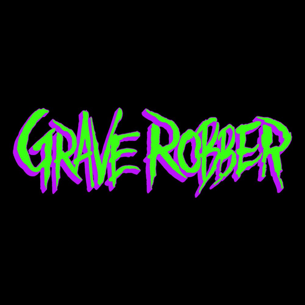 Grave Robber Green-Purple Logo 2026 - Black Denim Printed Patches (2 sizes)