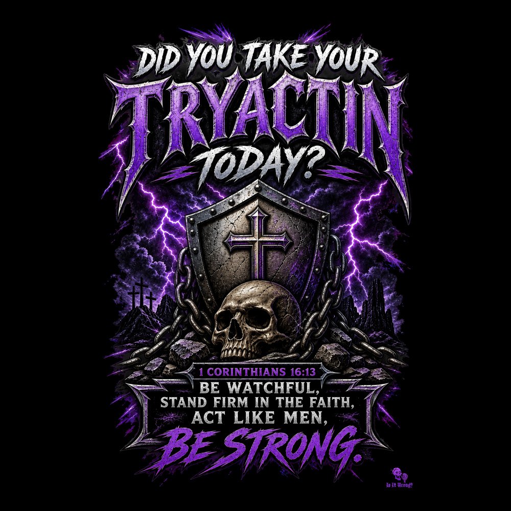 Is It Wrong Podcast - Tryactin - Black Denim Printed Patches (2 sizes)