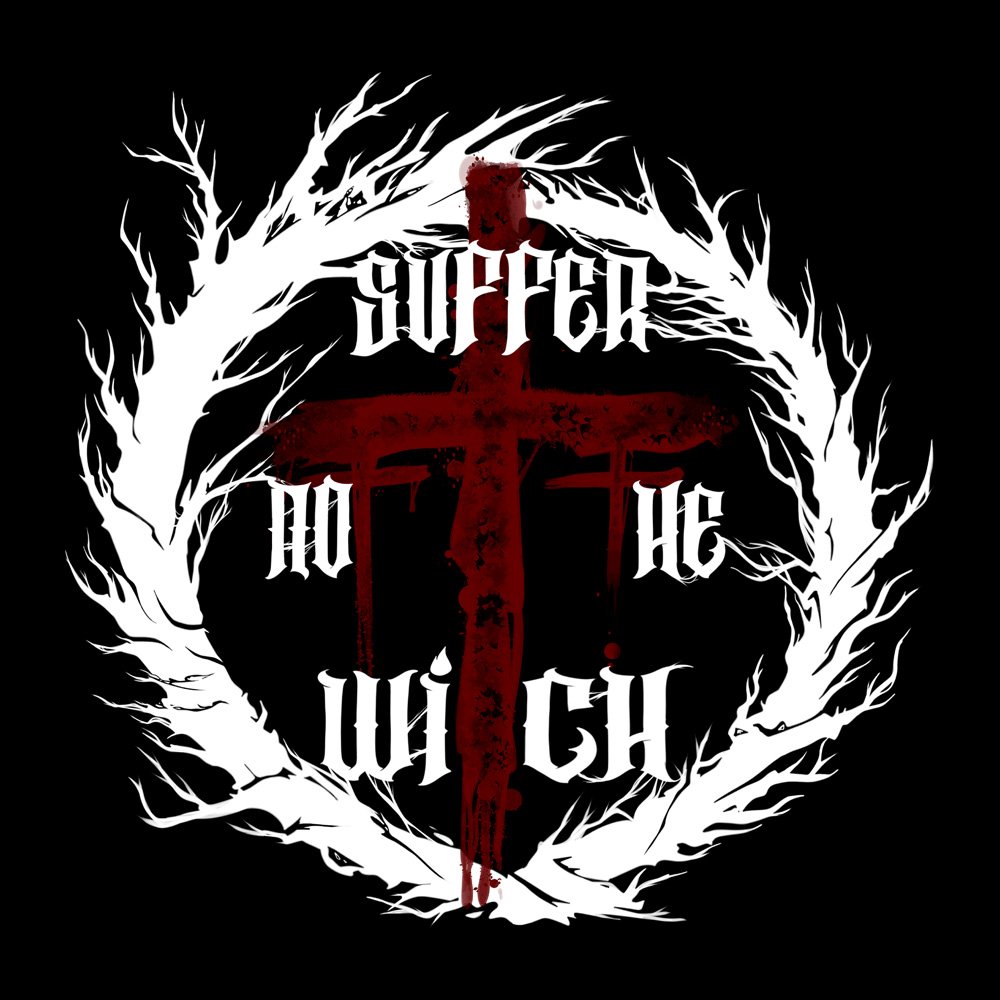 Suffer Not The Witch Logo - Black Denim Printed Patches (2 sizes)