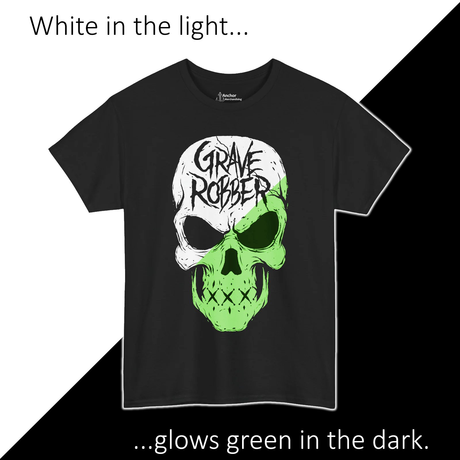 Grave Robber Glow In The Dark Logo Short Sleeve T-shirt