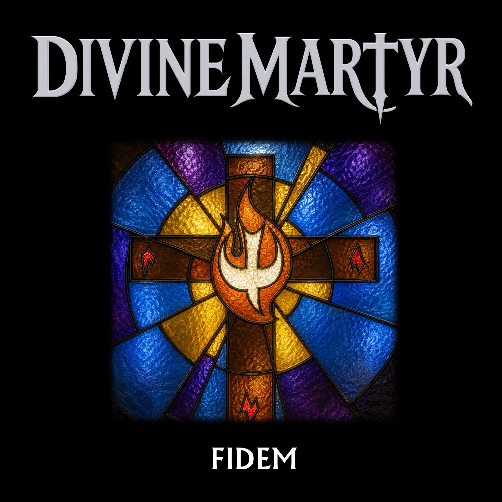 Divine Martyr - Fidem - Black Denim Printed Patches (2 sizes)