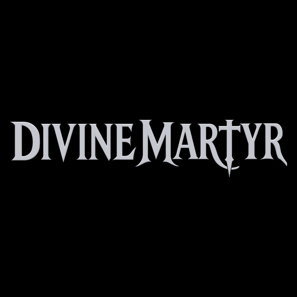 Divine Martyr Logo - Black Denim Printed Patches (2 sizes)