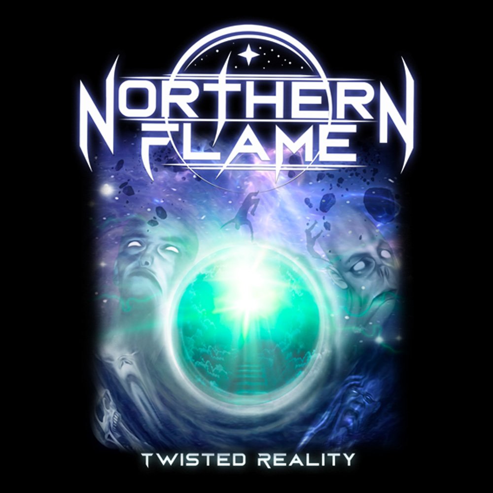 Northern Flame - Twisted Reality - Black Denim Printed Patches (2 sizes)
